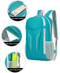 Sac à dos d'extérieur imperméable tendance transfrontalier, nouveau design pliable pour la randonnée, les voyages, l'équitation, le rangement - Fermeture éclair - Product Image 1