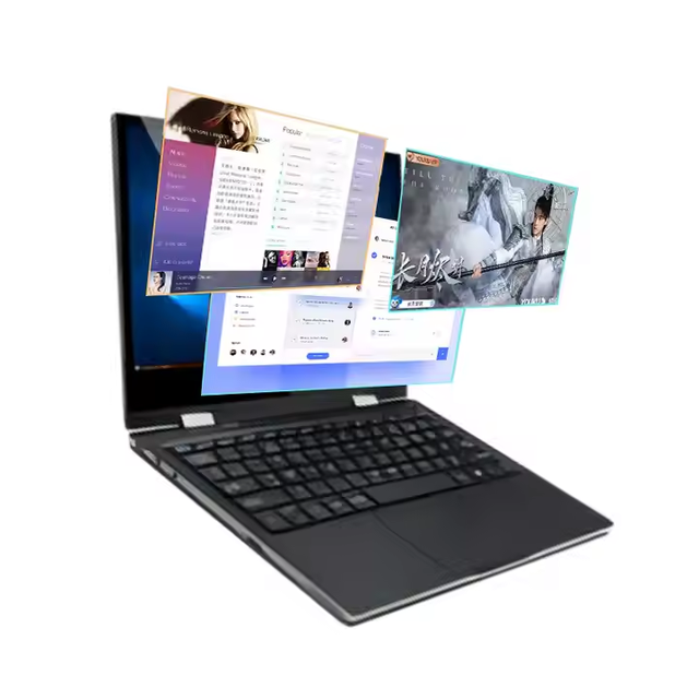 Brand New 11.6 Inch FHD Touch Screen Touchscreen Laptop Yoga 360 Degree Rotating 2 in 1 Convertible N4020 Mini Laptop
