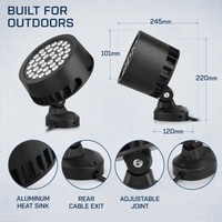 Projecteur LED extérieur 72W 36x2W RGB DMX512, étanche, pour jardin, paysage, éclairage architectural de façade de bâtiment d'hôtel