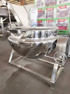 Bouilloire à double enveloppe mobile Casserole basculante à vapeur électrique Prix Mélangeur à double enveloppe à vapeur industrielle - Product Image 4