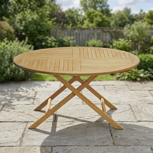 <b>Round</b> Solid Teak Wood Durable Outdoor Foldable Modern Design <b>Table</b> Garden Furniture - Product Image 4