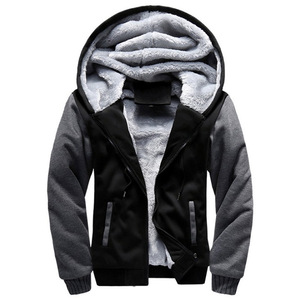 Manteau à capuche d'hiver pour hommes Veste <span class=keywords><strong>cardigan</strong></span> de sport décontractée de haute qualité pour hommes avec polaire épaisse et veste chaude OEM - Product Image 6