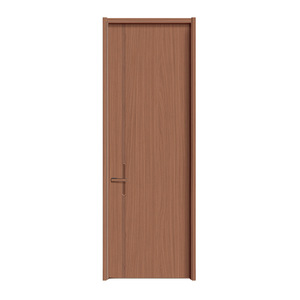 Porte intérieure minimaliste en bois massif avec isolation acoustique, surface finie, ouverture manuelle, design à panneau. - Product Image 3