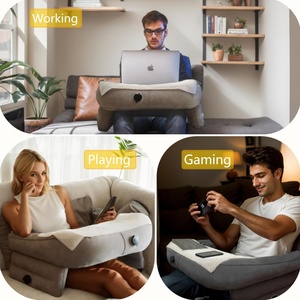 <b>Inflatable</b> Reading Pillow for Gaming Foldable Lap Desk Pillow for Reading, Working, Large Arm Rest Pillow or Sitting in Bed <b>Sofa</b> - Product Image 4