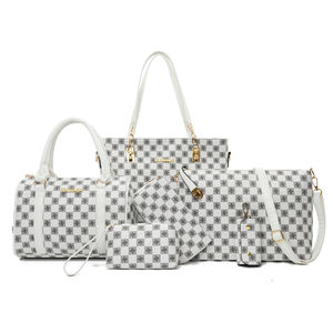 महिलाओं के लिए 2025 टोट बैग फैशनेबल बड़ी क्षमता 5-पीस कॉम्बो महिला को कार्यालय के दैनिक उपयोग के लिए प्रधान होना चाहिए 753 थैली - Product Image 4