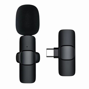 <b>Wireless</b> Lavalier Microphone Plug Play Auto-Sync Cordless Lapel for Android Recording,Live Stream,Interview - Product Image 1