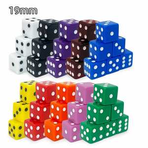 Dados Grandes Personalizados al por Mayor, Cuadrados de Seis Caras, Color Clásico con Puntos Blancos Opacos, Dados Acrílicos D6 de 19 mm - Product Image 1