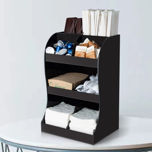 Organizador Multifuncional y Estante <span class=keywords><strong>de</strong></span> Almacenamiento para Pajitas y Servilletas, Almacenamiento <span class=keywords><strong>de</strong></span> Condimentos <span class=keywords><strong>de</strong></span> Café en Acrílico - Product Image 5