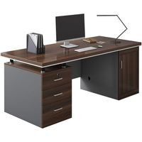 Bureau de direction minimaliste moderne, ensemble chaise de bureau et table d'ordinateur individuelle pour employé, poste de travail unique pour bureau