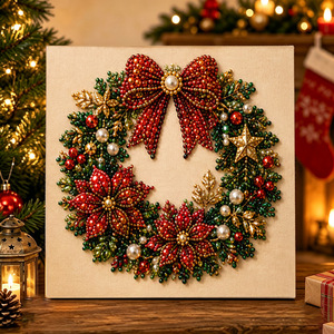 Decorazione Natalizia Pafu: Babbo <span class=keywords><strong>Natale</strong></span>, Renna, Albero, Ghirlanda, Calza, Strass di Cristallo, Arte con Diamanti per <span class=keywords><strong>Natale</strong></span> - Product Image 2