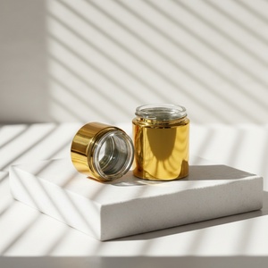 Premium Customized Gold Glass Jars Cosmetic 10g 30g <b>Container</b> for Anti Aging Face Cosmetics Skincare Moisture Whitening Cream - Product Image 5