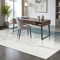 Tapis d'intérieur en fausse fourrure de cachemire imprimé, lavable en machine, doux et confortable, pour salon, avec support antidérapant en TPR, impression personnalisée