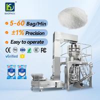 Machine d'emballage verticale entièrement automatique pour granulés secs, épices et aliments, haute capacité, multifonctionnelle, pour sachets et pochettes, avec operculeuse papier/film