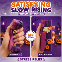 Vente en gros – Jouet anti-stress créatif en forme de beurre, à montée lente, 13,5 cm, thème Halloween, motifs variés