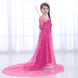 Costume de fête de luxe pour fille, robe de princesse Elsa bleue HP, paillettes, pour anniversaire et Noël - Product Image 5