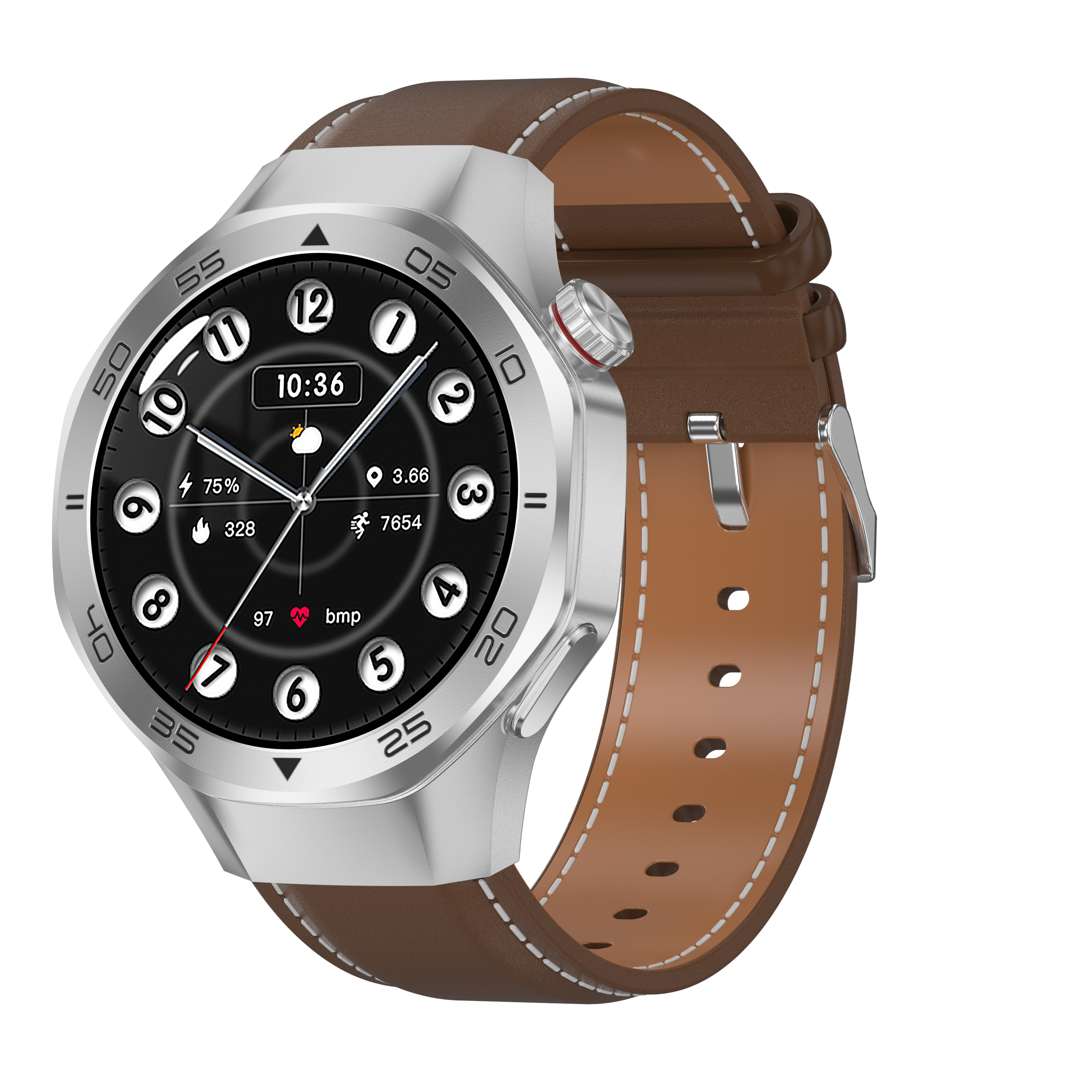 Argent + ceinture marron