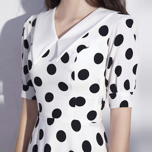 2025 all'ingrosso abbigliamento Casual estivo aderente a <span class=keywords><strong>pois</strong></span> manica corta abito da donna - Product Image 5