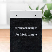 Cintre personnalisé en carton noir pour échantillons de tissu, imprimé sur mesure, vente en gros