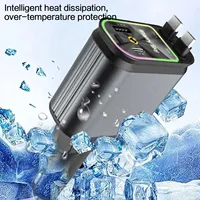 Chargeur de voiture USB Type-C rétractable à charge rapide avec 2 ports Type-C, compatible universel