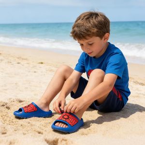 Sandales Nuages pour Enfants Garçons Filles Tout-petits, Chaussons d'Intérieur et d'Extérieur à Séchage Rapide, Chaussures de Douche en EVA, Claquettes d'Été Motif Toile d'Araignée à la Cheville - Product Image 2