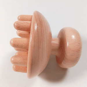 Gua sha set champignon bois masseur cuir chevelu Stress Relax, manuel cuir chevelu masseur tête grattoir pour maux <span class=keywords><strong>de</strong></span> tête, cadeaux relaxants - Product Image 3
