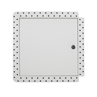 Plaque d'accès universelle en acier pour cloisons sèches et plafonds, avec bride apparente, finition blanc poudré, pour CVC et installations électriques