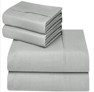 Ensemble de Lit 4 Pièces Style Microfibre Taille <span class=keywords><strong>King</strong></span> 100% Polyester Tissu Microfibre Biologique 90g/m² en Promotion - Product Image 1