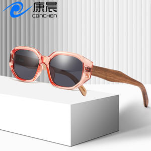 Gafas de Sol Polarizadas Union con Marco Negro de PC, Lentes TAC UV400, Unisex, Ligeras, Patillas de Madera, Protección Solar para Viajes y Conducción - Product Image 2