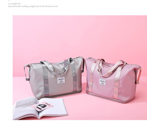 Bolsa de Viaje Corta Unisex, Ligera, Impermeable, con Cierre de Cremallera, Plegable, Doble, para Deportes, Hospital, Organizador de Viaje - Product Image 4