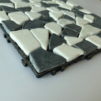 Mosaïque de douche en galets, carreaux de pierre de galet emboîtables