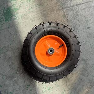 Nouvelle roue de brouette en caoutchouc robuste 4.00-8 2PR utilisée pour la construction de machines agricoles industrielles-métal en acier plastique - Product Image 3