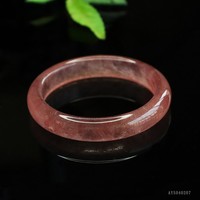 Bracelet en quartz fraise naturel Aiyu en gros, bracelet en cristal taille standard, accessoires cadeaux, diffusion en direct