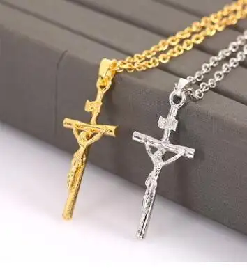 Karopel Collana Croce INRI Crocifisso Gesù Pezzo Del Pendente Catena di Uomini Cattolica Gioielli Regali Di Natale