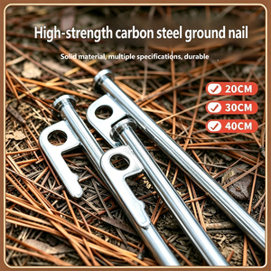 Paquete de 12 Estacas para Tienda de Campaña de Acero de Alta Resistencia, Estacas de 20 cm para Camping en Terreno Duro y Senderismo - Product Image 6