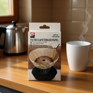 Filtro de Café Desechable Tipo Cono, Duradero y Práctico, 12/U 7*7*5CM, para Cafetera - Product Image 3