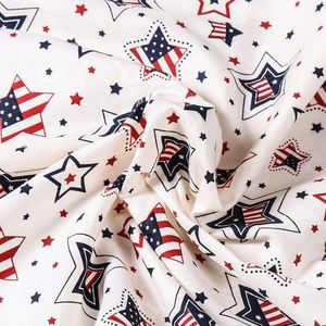 Nuevo Estilo de Tela Estampada, Paquete de 7 Telas con Diseño de Estrellas y Rayas de la Bandera Americana, para Proyectos de Costura y Artesanía, Marca Personalizada - Product Image 4