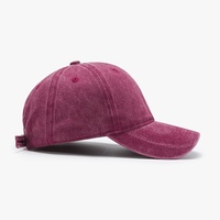Gorra de Béisbol Vintage Lavada, Lisa, de 6 Paneles, Ajustable, con Hebilla Dorada de Cobre, de Poliéster/Algodón, Estilo Desgastado, para Golf, Curvada, para Hombre y Mujer