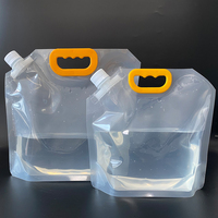 Pochettes souples transparentes réutilisables avec bec verseur pour boissons, sauces, eau et bière, personnalisables avec logo