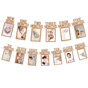Bannière photo pour le premier anniversaire de bébé, poudre scintillante, clip photo, bannière à tirer, lettre de premier anniversaire, <span class=keywords><strong>dessin</strong></span> de fleurs - Product Image 4