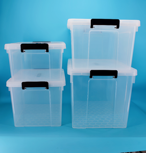Coleção para Casa: Conjunto de 3 Caixas de Armazenamento Empilháveis de Plástico Brilhante de <span class=keywords><strong>80L</strong></span> com Tampas à Prova de Poeira e Design Moderno para Garagem e Uso Doméstico - Product Image 5