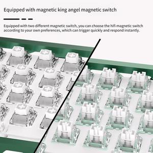 Teclado con interruptor magnético AGX61, funda de Metal ahuecada con teclas transparentes, teclado para juegos RT0.01MM 8Khz con cable - Product Image 5