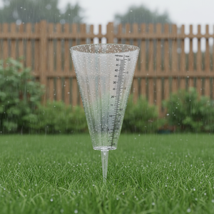 <span class=keywords><strong>Pluviomètre</strong></span> conique transparent en plastique pour jardin et extérieur, modèle météorologique HUAFU 005, tasse de mesure de pluie portable - Product Image 1