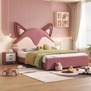Letto singolo per bambini a tema animale con rivestimento in similpelle morbida per ragazzi e ragazze dai 3 ai 10 anni - Product Image 2