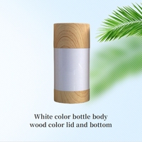 Botol deodoran silinder 50g 75g, wadah deodoran pengisi permukaan plastik serbuk kayu Bawah