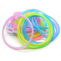 Bracelets en gelée de silicone, bracelets arc-en-ciel lumineux, attaches pour cheveux lumineux, bracelet pour cadeaux de fête, adultes, femmes, enfants, filles