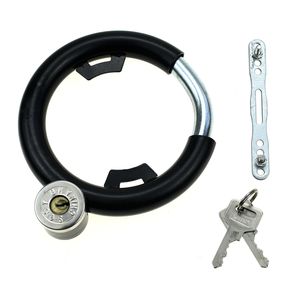 YH2004 Serrure de vélo en forme de fer à cheval unique 6*1200mm chaîne en acier avec serrure de <span class=keywords><strong>cadre</strong></span> de vélo noir sécurise la roue et le casque ensemble - Product Image 1