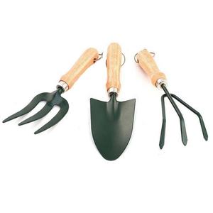 Herramientas de jardín con mango de madera, pala de tres piezas, juego de plantación de verduras, herramientas de jardín en maceta - Product Image 1