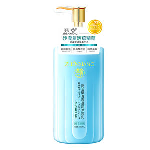 ODM/OEM toptan bitki çıkarma pürüzsüz cilt bakımı koku vücut yıkama derin temizlik eksfoliyator biberiye beyazlatma duş jeli - Product Image 1