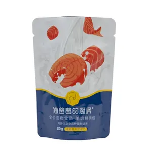 3 side seal/stand up sacchetto di imballaggio gelatina bagnato gatto sacchetto di cibo