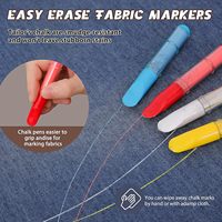 Marqueur à craie effaçable pour tissu avec roue doseuse, outil à poudre de type engrenage pour la couture, le quilting et l'artisanat sur divers tissus
